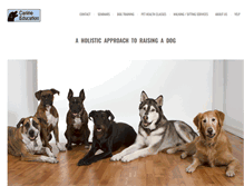 Tablet Screenshot of canineeducationsd.com